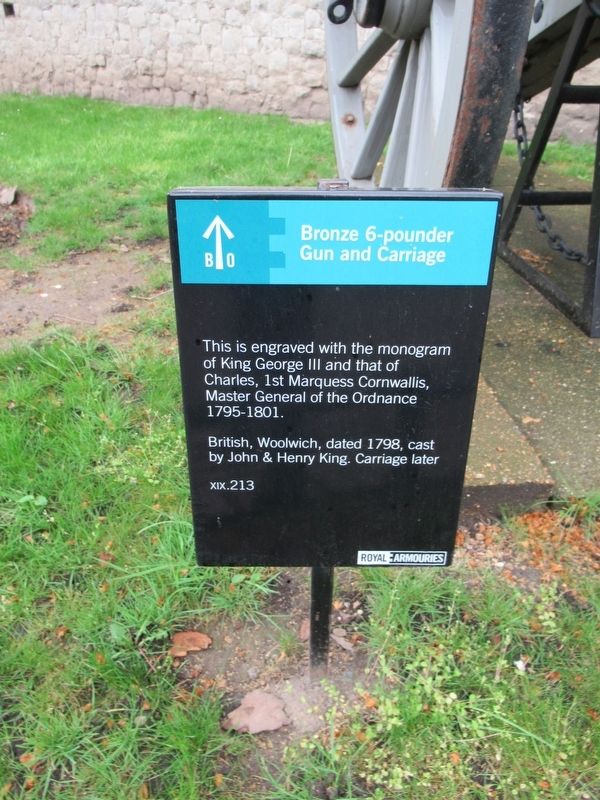 Bronze 6-pounder Gun and Carriage Marker image. Click for full size.