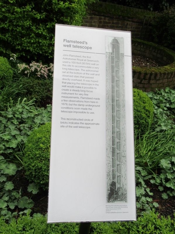 Flamsteed’s Well Telescope Marker. Click for full size. Flamsteed’s Well Telescope Marker image. Click for full size.