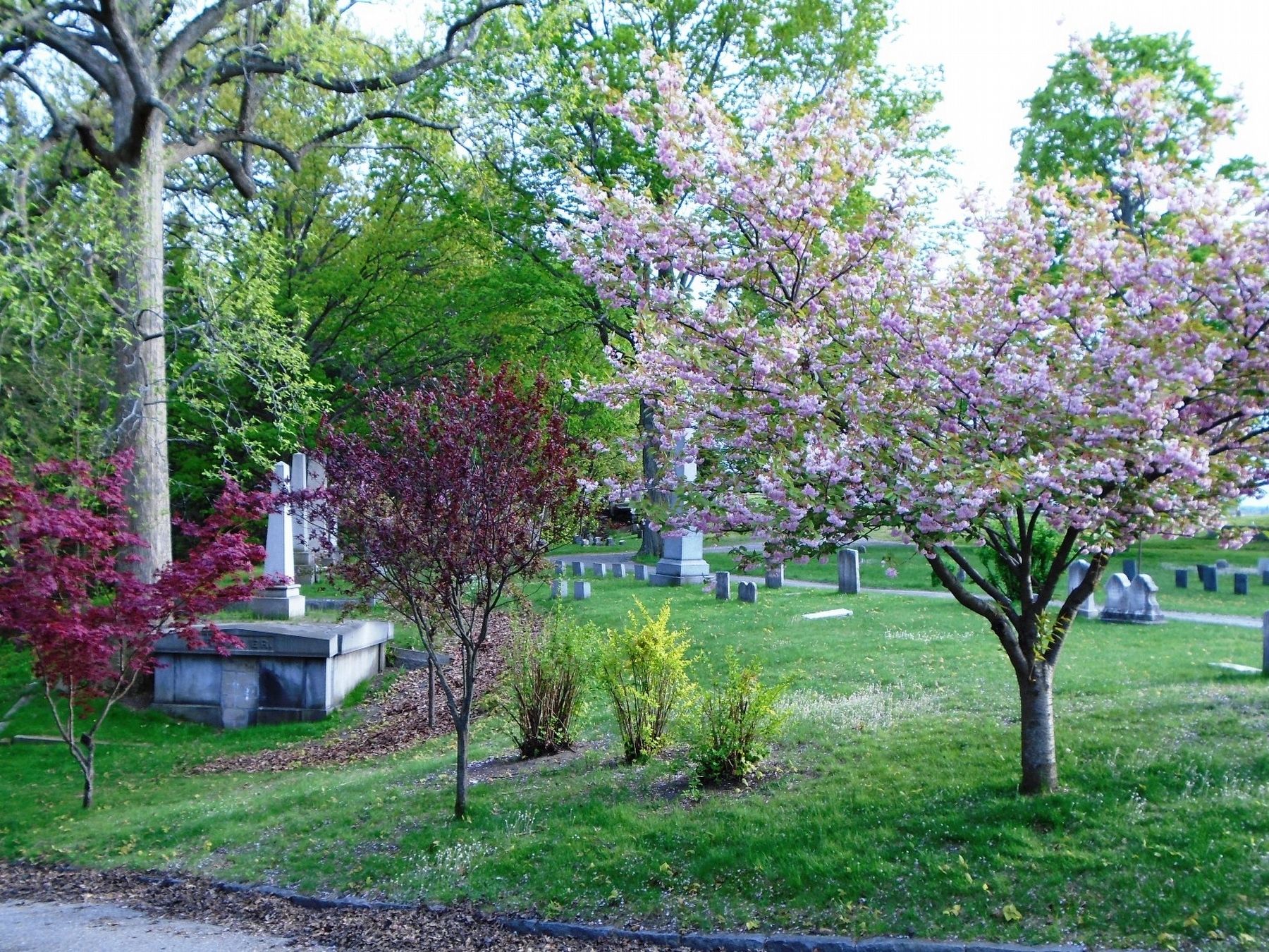 Valley Cemetery View from just inside the Governor Moody Currier Gateway Entrance. Click for full size. Valley Cemetery View from just inside the Governor Moody Currier Gateway Entrance image. Click for full size.