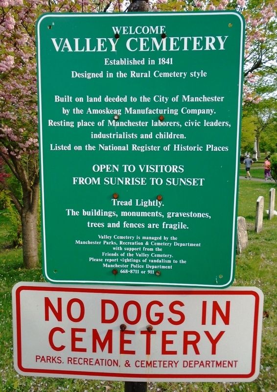Valley Cemetery Marker. Click for full size. Valley Cemetery Marker image. Click for full size.