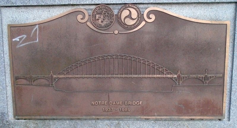 Notre Dame Bridge Marker image. Click for full size.