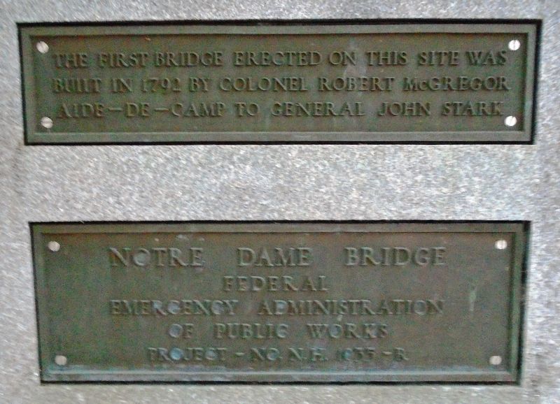 Notre Dame Bridge Markers image. Click for full size.
