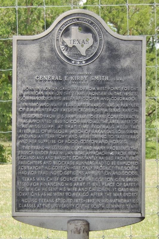 Texas Rancher General E. Kirby Smith, C.S.A. Marker image. Click for full size.