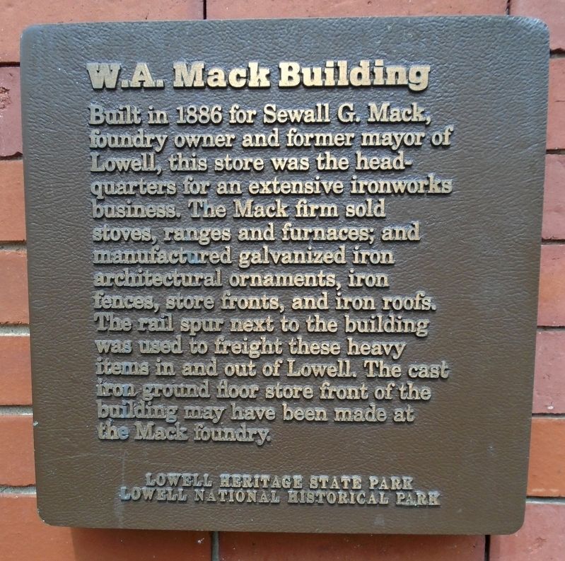 W.A. Mack Building Marker image. Click for full size.