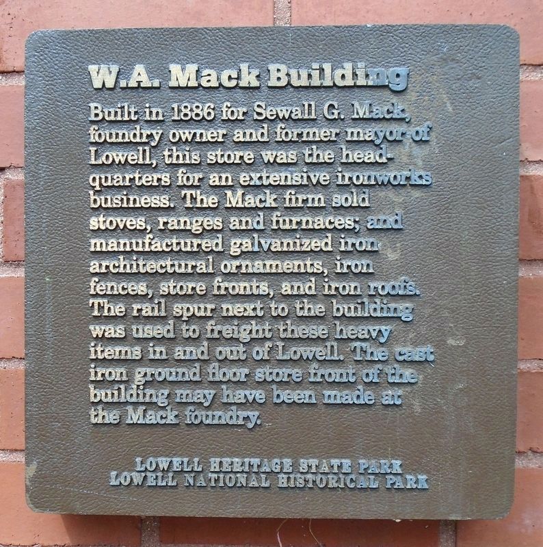 W.A. Mack Building Marker image. Click for full size.