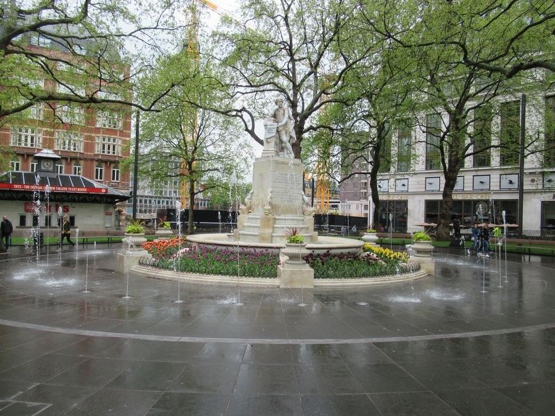 William Shakespeare Marker and Leicester Square image. Click for full size.