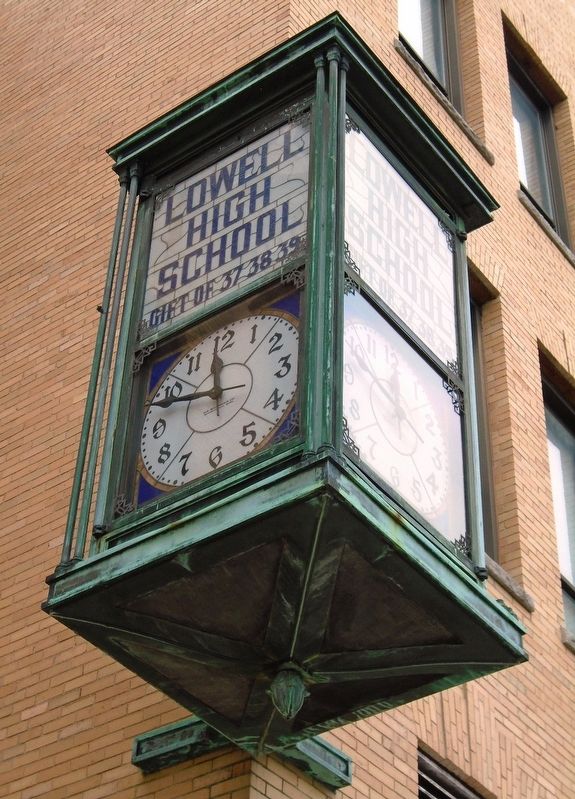 Lowell High School Clock image. Click for full size.