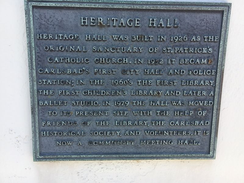 Heritage Hall Marker image. Click for full size.