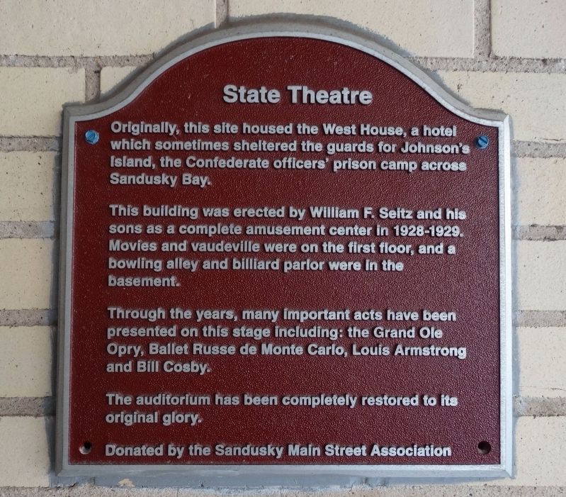 State Theatre Marker. Click for full size. State Theatre Marker image. Click for full size.