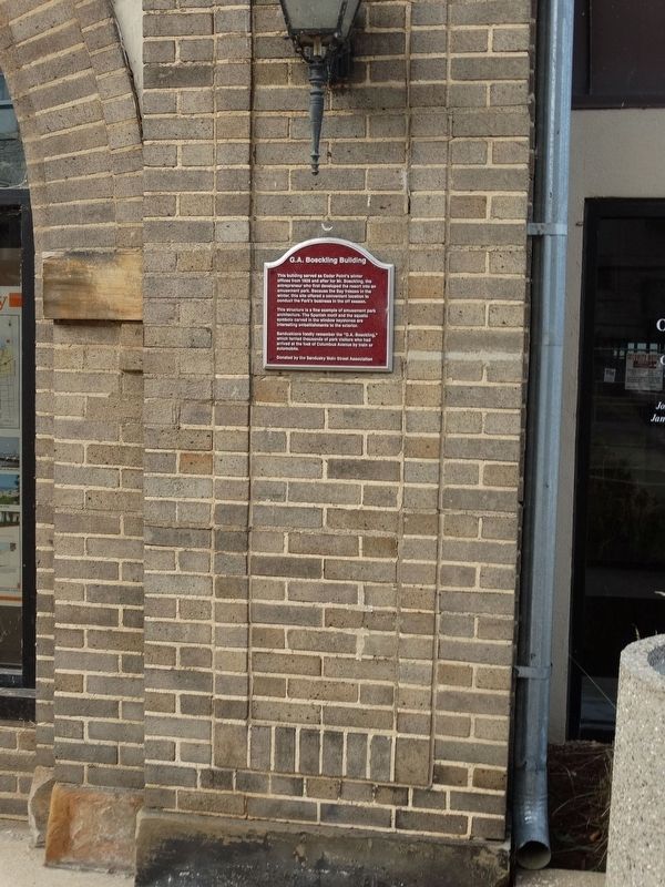 G.A. Boeckling Building Marker image. Click for full size.