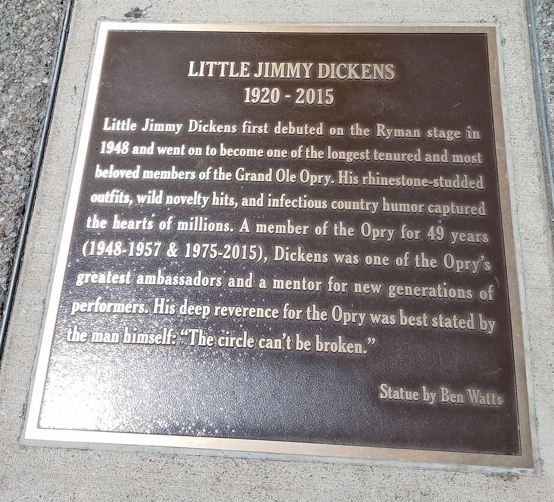 Little Jimmy Dickens Marker image. Click for full size.