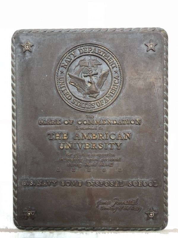 U.S. Navy Bomb Disposal School Marker. Click for full size. U.S. Navy Bomb Disposal School Marker image. Click for full size.