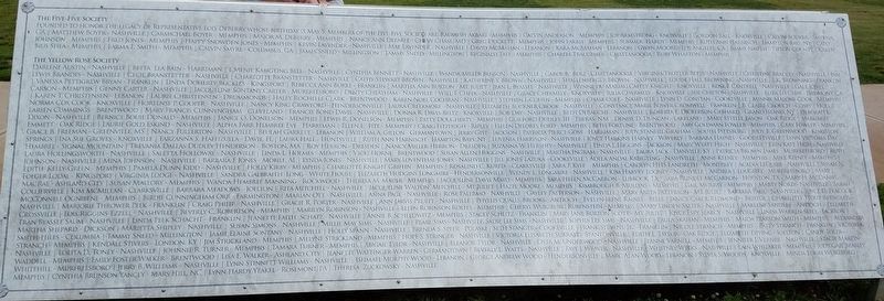 The Five-Five Society and The Yellow Rose Society and numberous members listed. image. Click for full size.