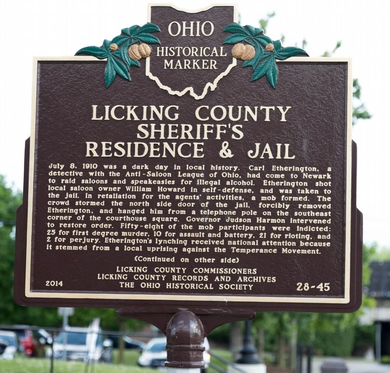 Licking County Sheriffs Residence & Jail Marker image. Click for full size.