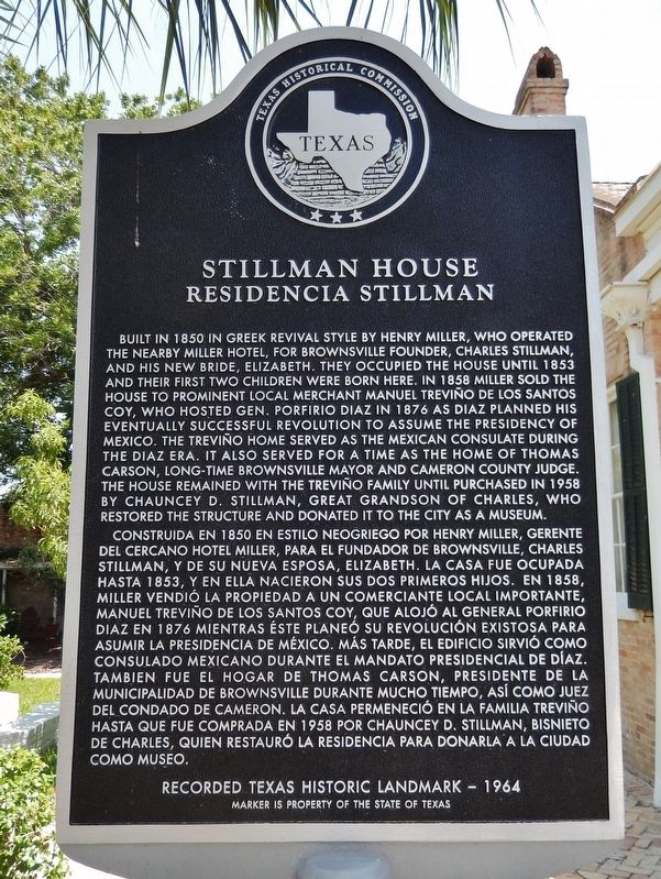 Stillman House / Residencia Stillman Marker image. Click for full size.