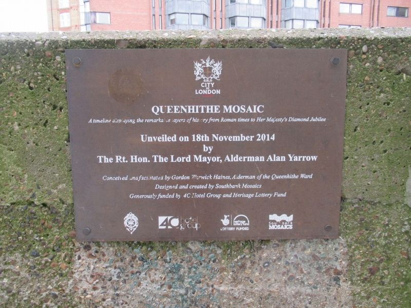 Queenhithe Mosaic Marker image. Click for full size.