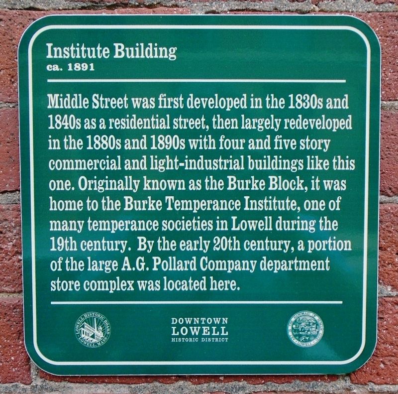 Institute Building Marker image. Click for full size.