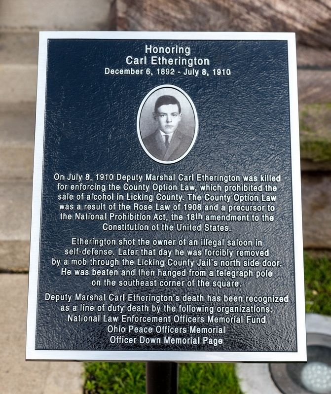 Honoring Carl Etherington Marker image. Click for full size.