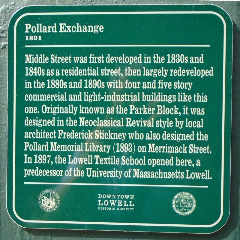 Pollard Exchange Marker. Click for full size. Pollard Exchange Marker image. Click for full size.