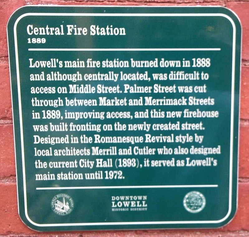 Central Fire Station Marker. Click for full size. Central Fire Station Marker image. Click for full size.