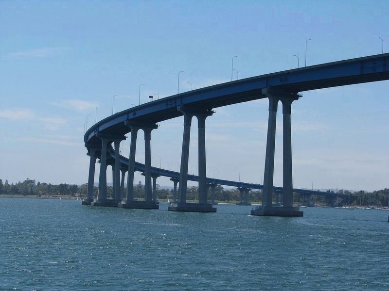 <center>San Diego Coronado Bay Bridge;<br> view from the East<center> image. Click for full size.