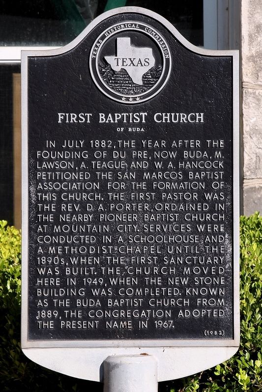 First Baptist Church of Buda Marker image. Click for full size.