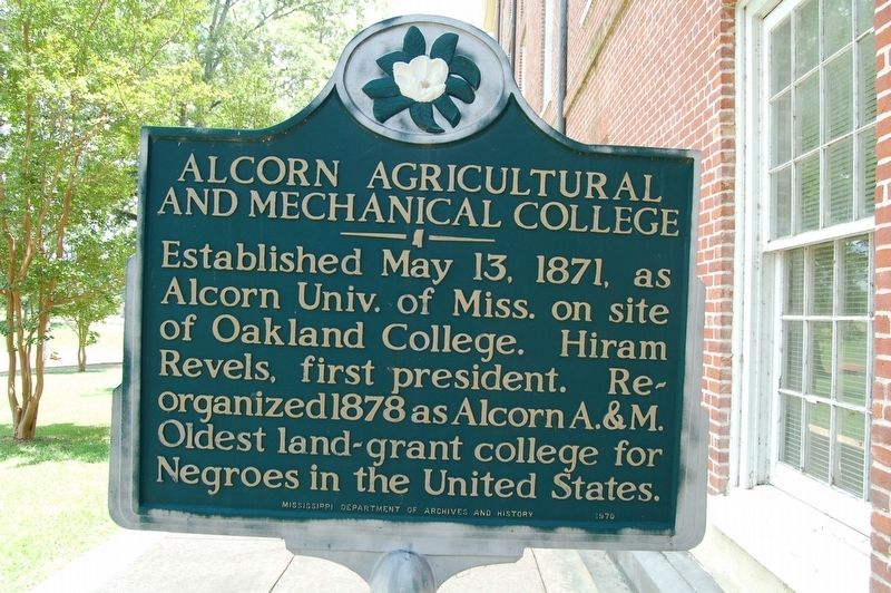 Alcorn Agricultural And Mechanical College Marker image. Click for full size.