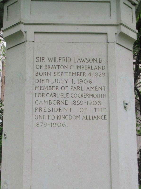 Sir Wilfrid Lawson Marker. Click for full size. Sir Wilfrid Lawson Marker image. Click for full size.