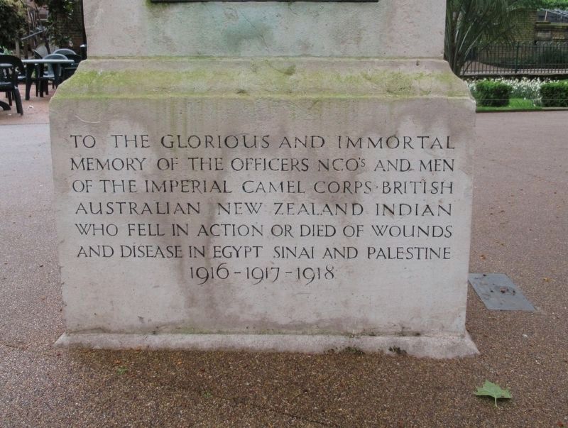 Imperial Camel Corps Memorial. Click for full size. Imperial Camel Corps Memorial image. Click for full size.