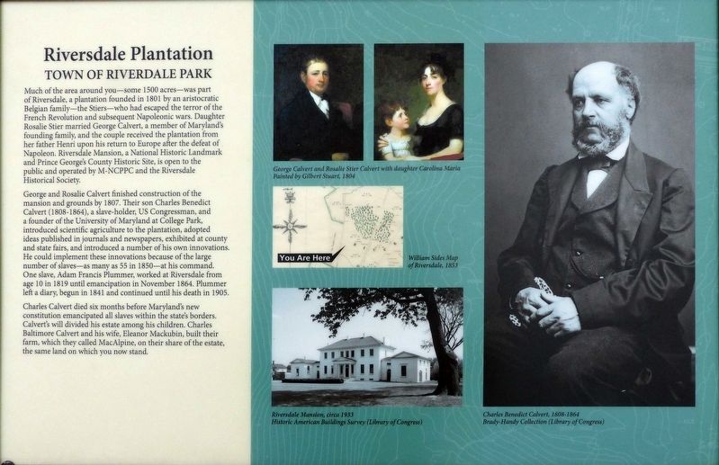 Riversdale Plantation Marker image. Click for full size.