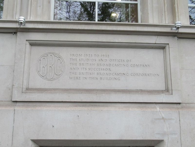 British Broadcasting Company Studios Marker. Click for full size. British Broadcasting Company Studios Marker image. Click for full size.