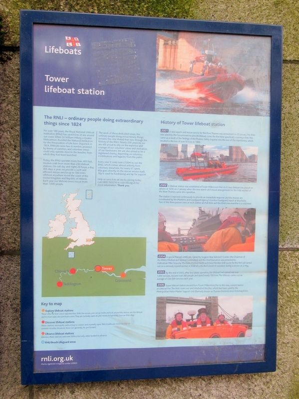 RNLI Tower Lifeboat Station Marker image. Click for full size.