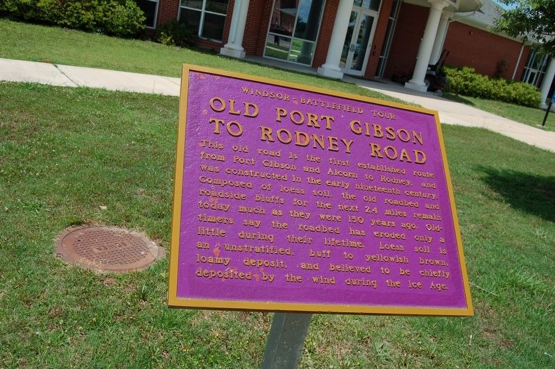 Old Port Gibson to Rodney Road Marker image. Click for full size.