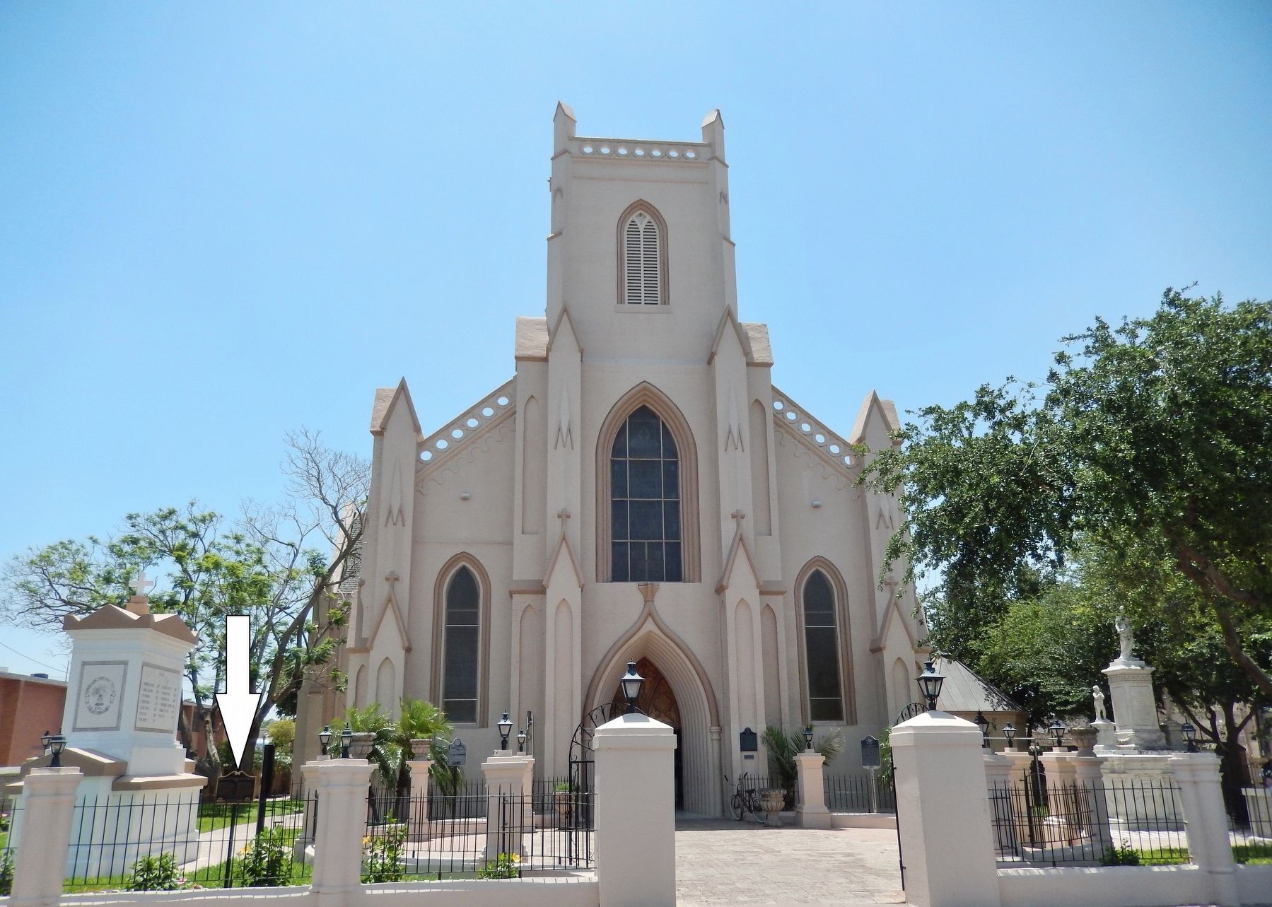 Immaculate Conception Cathedral (<i>marker visible at left</i>) image. Click for full size.