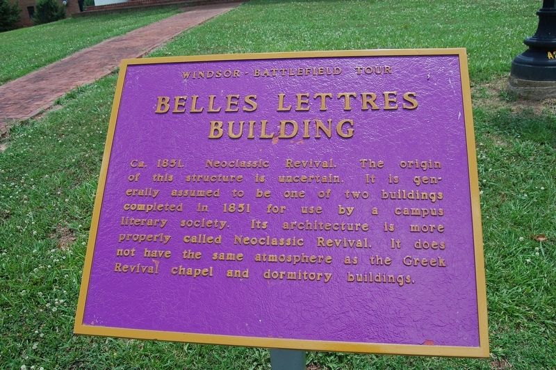 Belles Lettres Building Marker image. Click for full size.