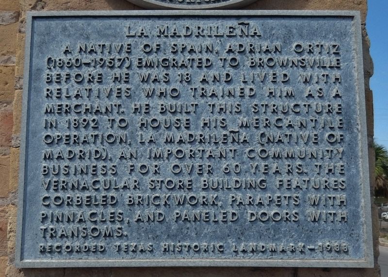 La Madrilena Marker. Click for full size. La Madrilena Marker image. Click for full size.
