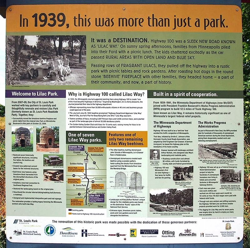 Lilac Park marker. Click for full size. Lilac Park marker image. Click for full size.