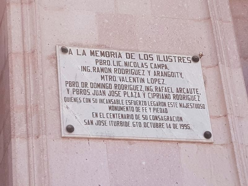 An additional marker on the front of the San Jos Parish Church image. Click for full size.