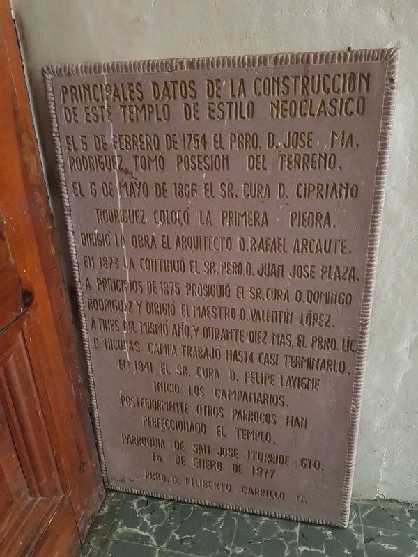 An additional marker inside the San Jos Parish Church image. Click for full size.