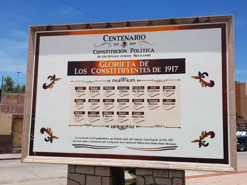 Plaza of the Constituent Congress of 1917 Marker image. Click for full size.