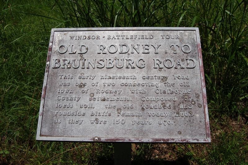 Old Rodney to Bruinsburg Road Marker image. Click for full size.
