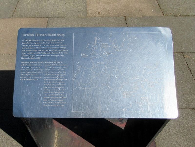 British 15-inch naval guns Marker image. Click for full size.