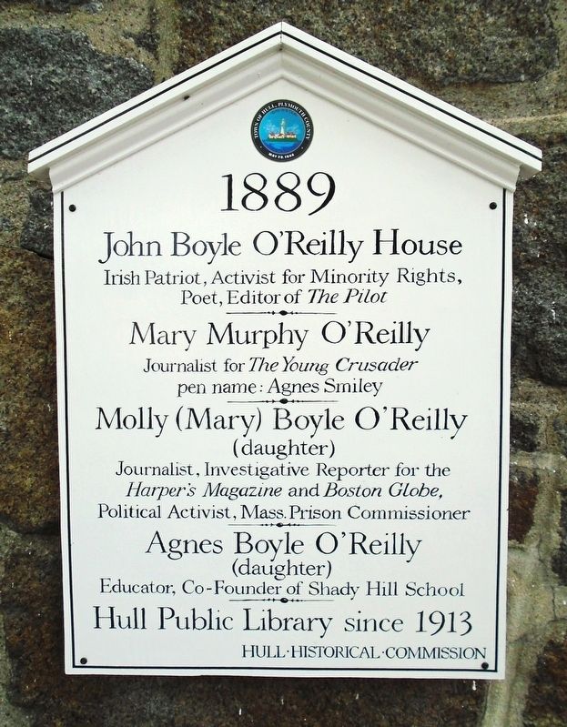 John Boyle O'Reilly House Marker image. Click for full size.