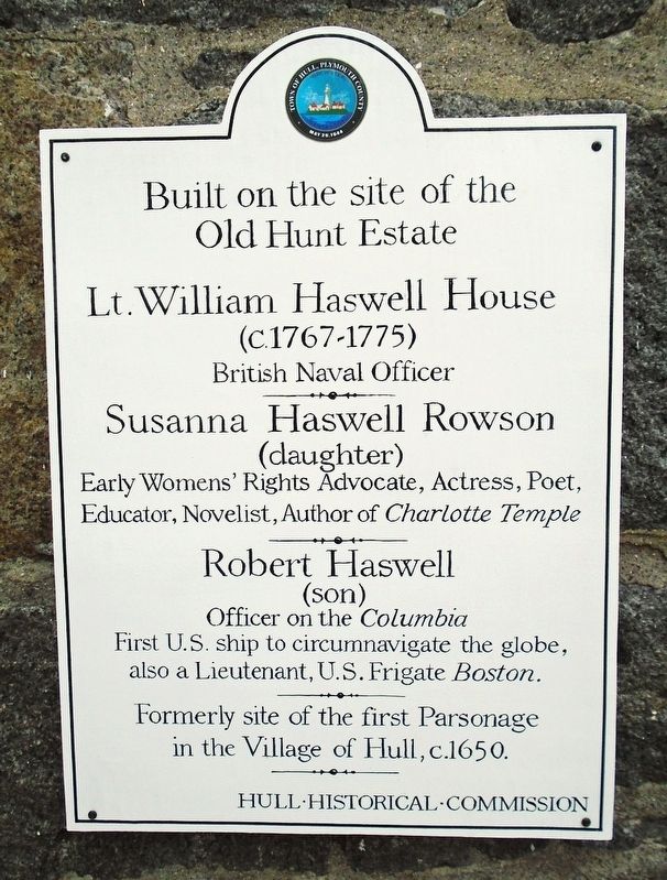 Lt. William Haswell House Marker image. Click for full size.