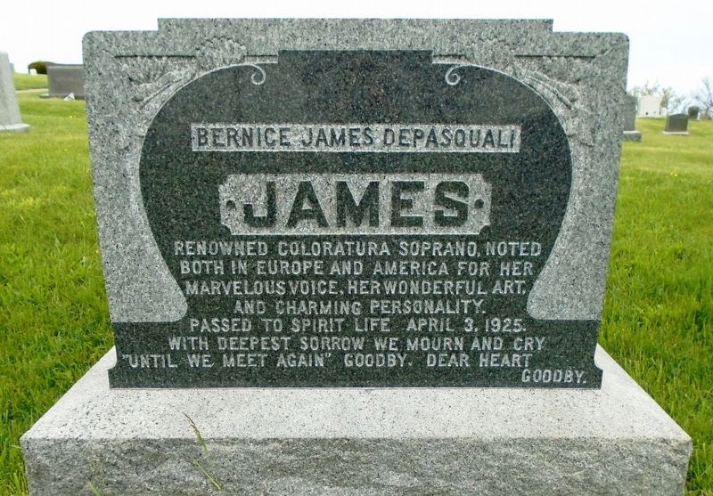 Bernice James DePasquali Monument image. Click for full size.