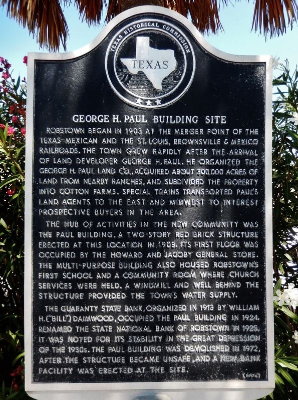 George H. Paul Building Site Marker. Click for full size. George H. Paul Building Site Marker image. Click for full size.