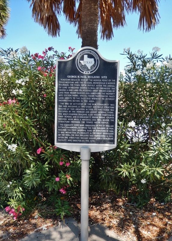 George H. Paul Building Site Marker (<i>tall view</i>) image. Click for full size.