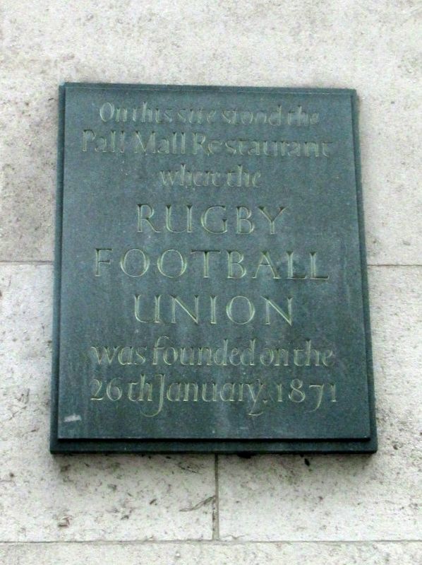 Rugby Football Union Marker. Click for full size. Rugby Football Union Marker image. Click for full size.