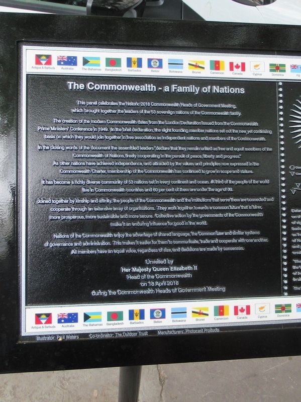 The Commonwealth – a Family of Nations Marker image. Click for full size.