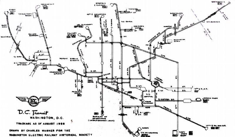 DC Transit Trackage as of August 1958 image. Click for full size.